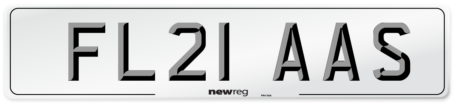 FL21 AAS Number Plate from New Reg
